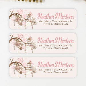 Address Labels / Christmas, Winter Return Address Labels / Custom Address Labels / Address Sticker / Address Label Sticker / The Heather