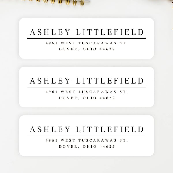 Address Labels / Classic Personalized Return Address Labels / Custom Address Labels / Address Sticker / Address Label Sticker / Ashley