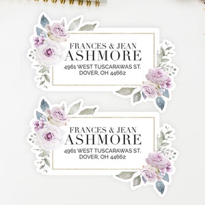 Address Labels / Floral Geometric Modern Return Address Labels / Custom Address Labels / Address Sticker / Label Stickers / Frances