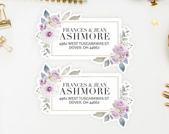 Address Labels / Floral Geometric Modern Return Address Labels / Custom Address Labels / Address Sticker / Label Stickers / Frances