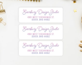 Personalized Return Address Labels: Blue and Purple Gradient, Modern - Kiki