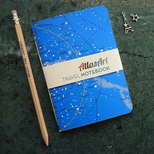 Reise Notizheft, A6, nördlicher Sternenhimmel, 40 S., liniert und blanko