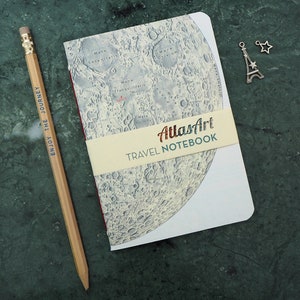 Travel Notebook, A6, Moon, Astronaut, 40 p., gevoerd en leeg