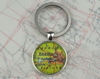 Keyring with original Map | BERLIN