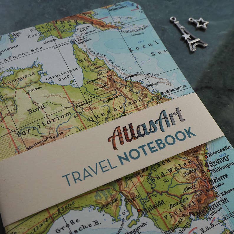 Travel Notebook, Australia 40p. Plain and Ruled Etsy Australia