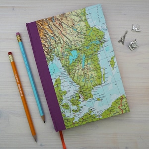 Reisetagebuch, Skandinavien, A5, 160-280 Seiten, blanko, liniert, Bulletpoints