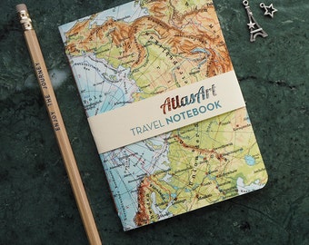 Travel Notebook, Northpole, 4x5,8inch, 40 p., plain and ruled