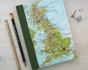 Reisetagebuch, England, A5, 160-280 Seiten, blanko, liniert, Bullet Journal