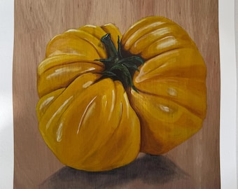 Impresión giclée de tomate amarillo