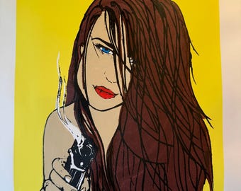 Serigrafía original 'Fumando'