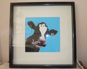 Serigrafía original - Moo Cow - disponible con fondos de diferentes colores