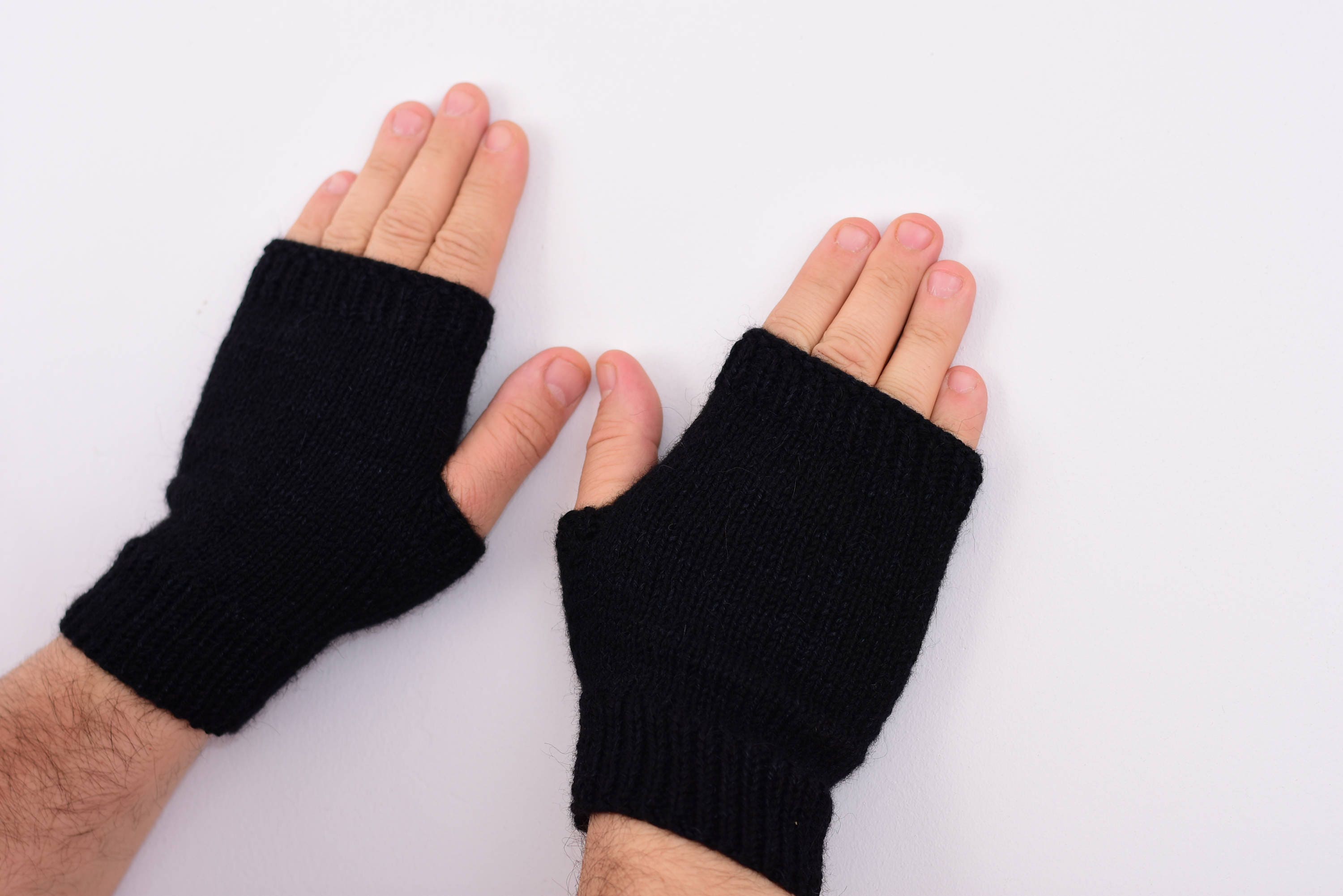 Guantes Tejido De Punto Sin Dedos Estampado De Árbol De Guantes Tejido De Punto Sin Dedos Estampado De Árbol De