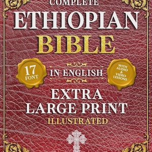 Etiopisk Bibel på engelska | 17-punkters stor stil inbunden PetallCO