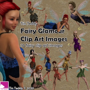 Fairy Glamour Clip art - 10 imágenes de alta res de hadas glamurosas, imágenes prediseñadas de hadas - hadas imprimibles