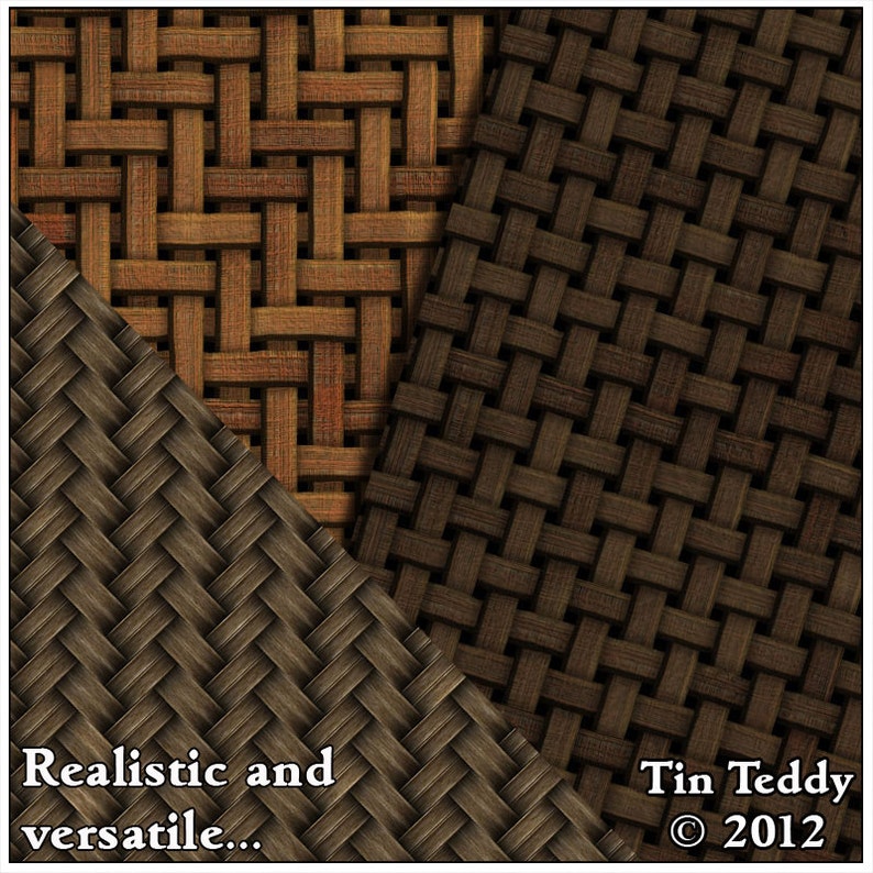 Wicker Woven Papers 14 Cane and Rush Digital Printable Backgrounds