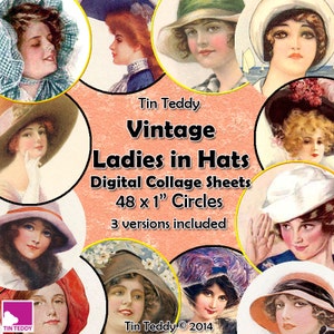 The Vintage Photo Collage Collection-part 3 - 60 Large Images & 11 Collage Sheets For Junk Journals, Digital Art, Old Portrait Photographs