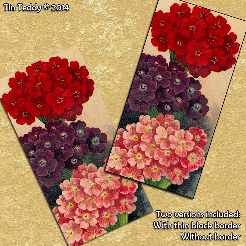 Vintage Flowers Dominoes Digital Collage Sheet 2 X - Etsy