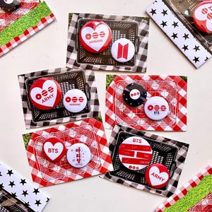 Ready to Gift Arirang Pin Button Set for Concert Freebies | Fanmade Kpop Button Pins
