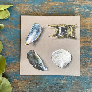 La plage trouve une carte vierge dessinée à la main, des coquilles, des muscles, des sirènes, un sac à main, des fruits de mer, un décor de maison de plage, un bord de mer, un art côtier, une cabane de plage, un peignage