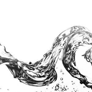 Wave // Original Pencil Drawing, Artwork by Lucy Beevor - Etsy