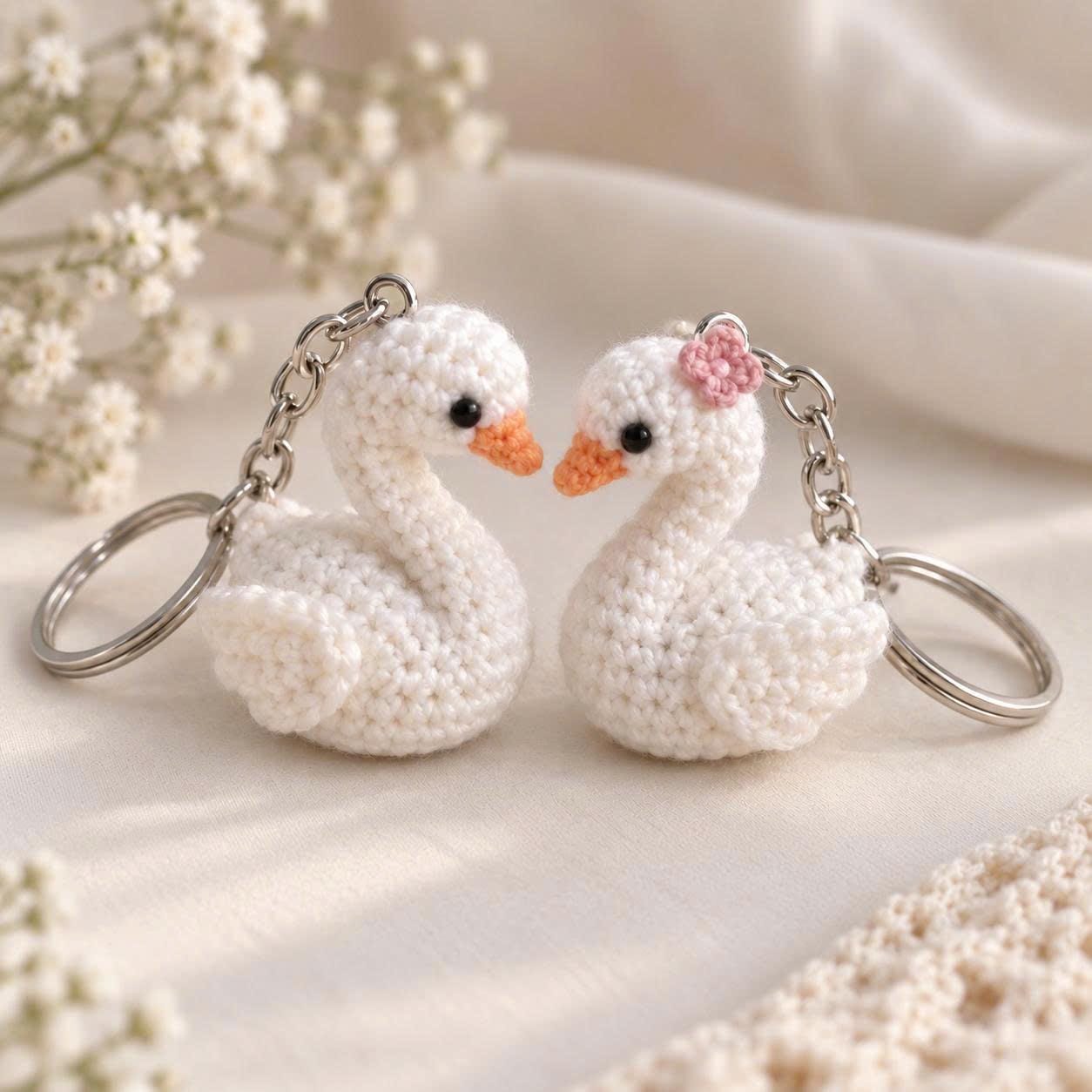 かぎ針編みの白鳥 - Etsy 日本