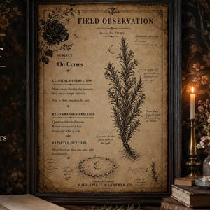 Practical Magic Botanical Art | Field Observation Herbarium Printable (Digital Download)
