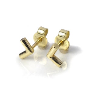 Ohrstecker &quot;Winkel&quot; in Gelbgold 585/000