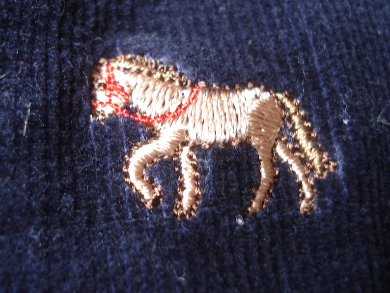 size 4T Lovely corduroy horse jumper by Hartstrings