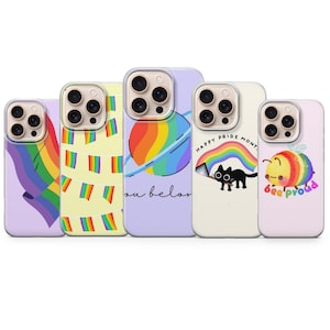 LGPTQ  Phone Case Rainbow Cover for iPhone 17 Pro Max, 16e, 15, 14, 13 & Samsung S26 Ultra, S25 FE, A57, A56, Pixel 10, 9A