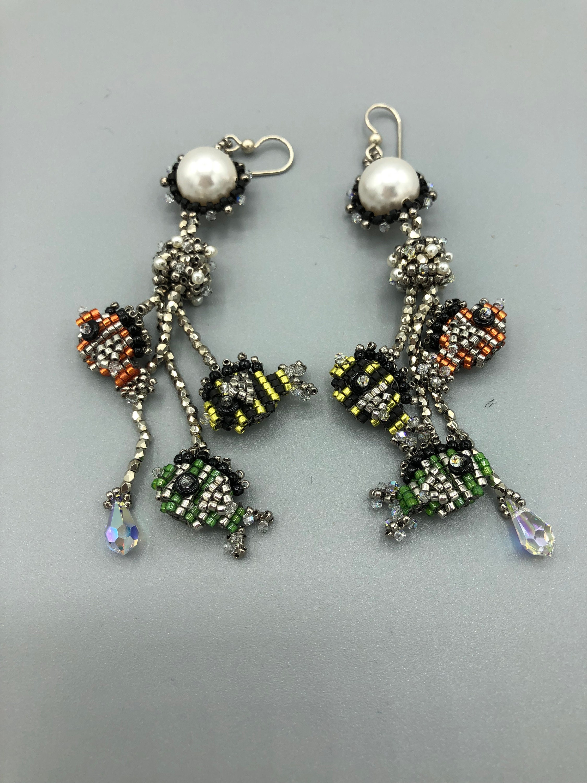 Out for a Swim Earrings Silver Etsy