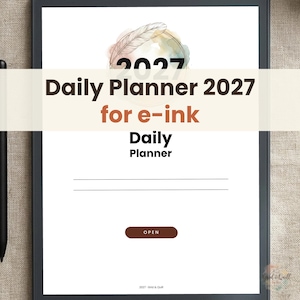 Kindle Scribe Daily Planner 2027, Dated Digital Templates for reMarkable 2 and Supernote