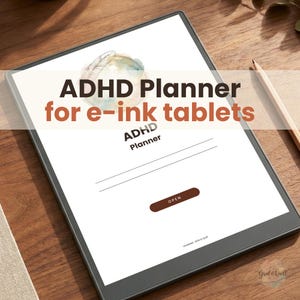 Undated ADHD Planner for Kindle Scribe, Supernote, reMarkable 2 (Digital Download)