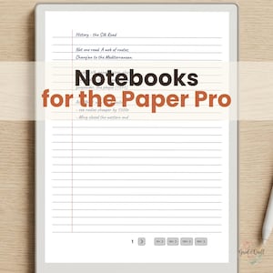 digital notebook template for reMarkable Paper Pro, College Wide Narrow Ruled Sheets, Graph Dot Grid Music Staff Templates, 200 Pages