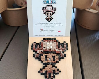 Kreatives Pixel-Art-Mosaik-Set im One Piece-Stil