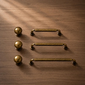 Maniglie per mobili in ottone anticato, pomelli per cassetti vintage, maniglie per mobili da bar lunghi, maniglie per armadietti da cucina in ottone, pomelli per mobili classici