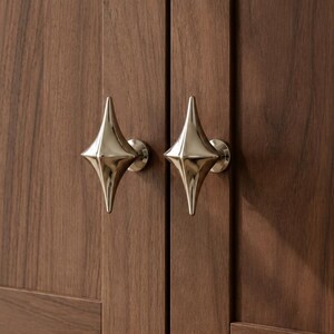 Star Cabinet Knob, Chrome Drawer Pull, Diamond Hardware, Kitchen Cabinet Handle, Dresser Knob, Modern Furniture Hardware, Glass Cabinet