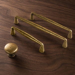 Antique Brass Cabinet Handles, Vintage Drawer Pulls, Zinc Alloy Kitchen Hardware, Rustic Dresser Knobs, Wardrobe Cupboard Handle Pulls