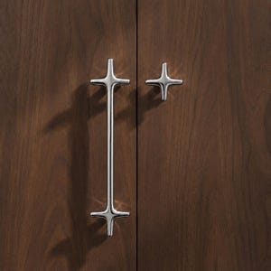 Cross Cabinet Handles, Chrome Drawer Pulls, Modern Kitchen Hardware, Star Knobs, Furniture Pulls, Glass Cabinet Handles, Luxury Decor