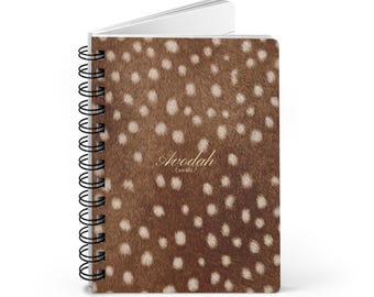 Dagboek met hertenprint en spiraalbinding