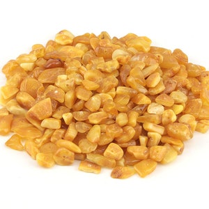 Natural Baltic Amber Beads Yellow Butter Color Polished Chips Nuggets Shape Loose Drilled Nuggets S Size 7-9 mm