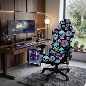 Gaming Chair Cover Set, Stretch Computer Chair Slipcover, Elastic Office Chair Protector with Armrest Covers, Washable Gaming Seat Cover