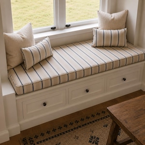 Custom Bench Cushion, Window Seat Cushion, Foam Bench Cushion, Indoor Bench Cushion, Custom Bay Window Cushion afbeelding 3