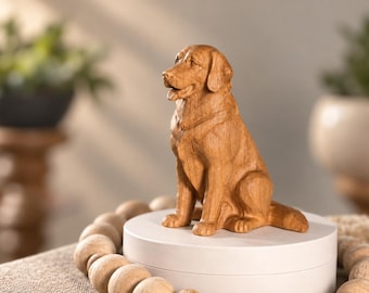 Golden Retriever wood sculpture. Dog memorial gift