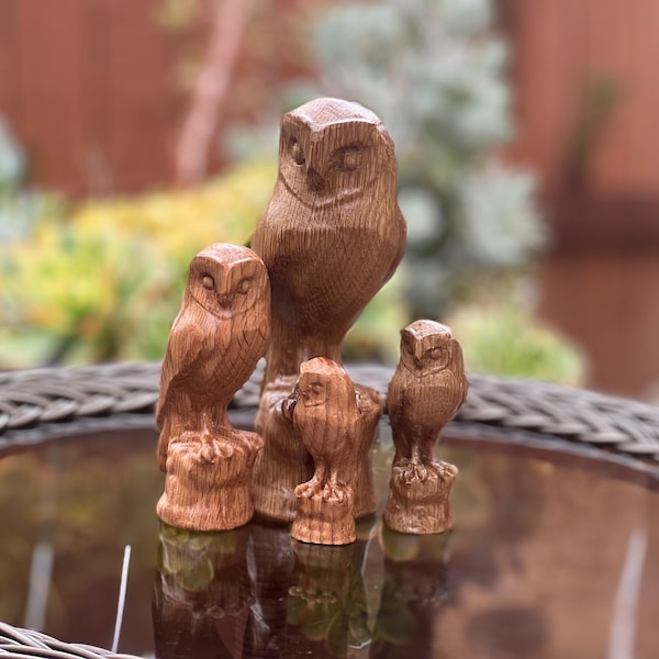 Exquisite Oak Owl. Majestic Handcrafted Delight. Available in different sizes and hardwoods.