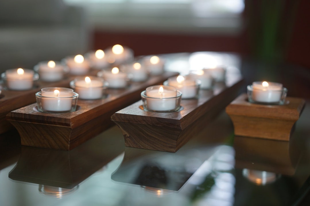 Any Size Wooden Candle Holder. is Reversible Great for Any Occasion