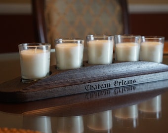 Exotic Wenge Wood Candle Holder, Holds 3 or 5 Tea Lights