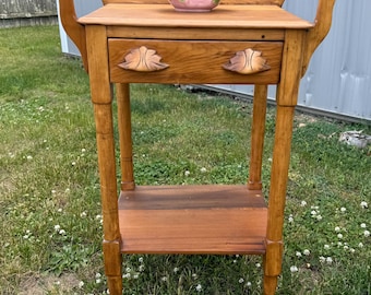 Pine Antique Washstand Nightstand,plant stand