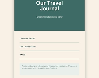 Neurodivergent Kids Travel Journal, Five Senses Sensory Trip Planner for GoodNotes (PDF Download)