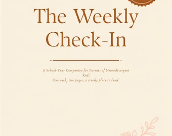 Neurodivergent Parent Weekly Journal, ADHD Autism School Year Planner for GoodNotes (Digital Download)