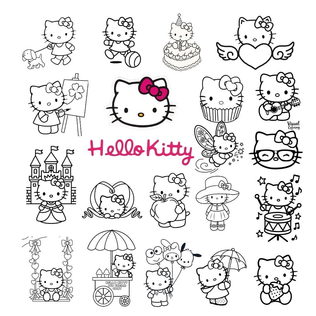 Kitty Hello Png - Etsy